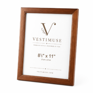 Vestimuse 8.5x11 Walnut Picture Frame with HD Glass
