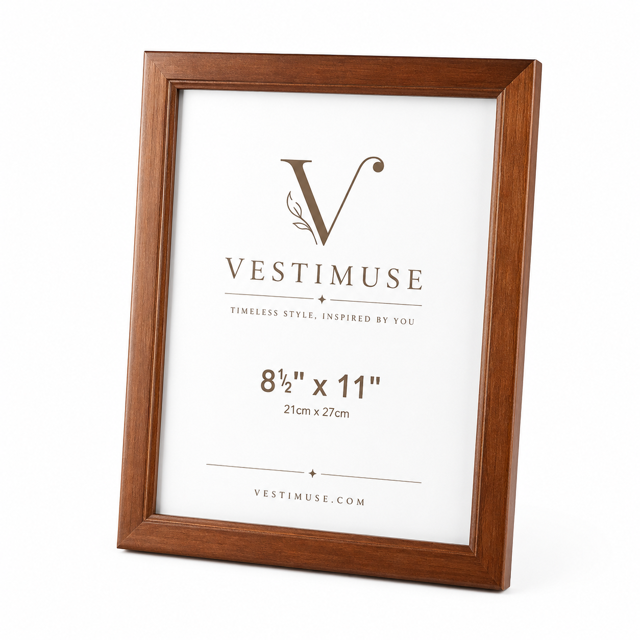 Vestimuse 8.5x11 Walnut Picture Frame with HD Glass